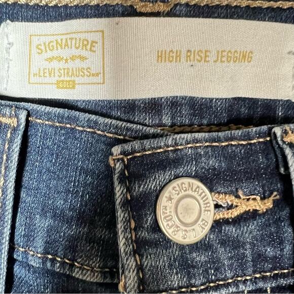 Levi's medium wash high-rise skinny jeans jeggings size 27 B122 - Picture 2 of 5